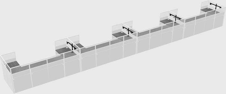 U-shaped cubicle
