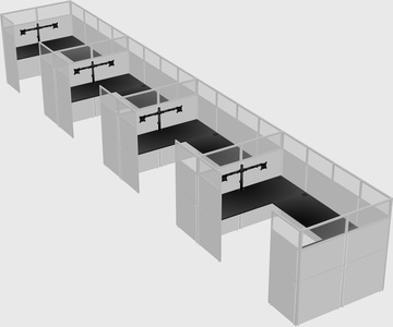 U-shaped cubicle