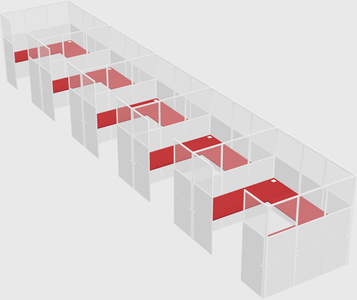 U-shaped cubicle