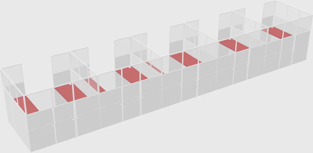 U-shaped cubicle