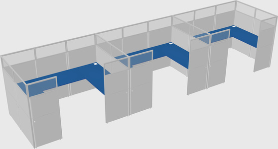 U-shaped cubicle