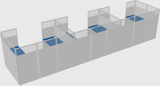 U-shaped cubicle