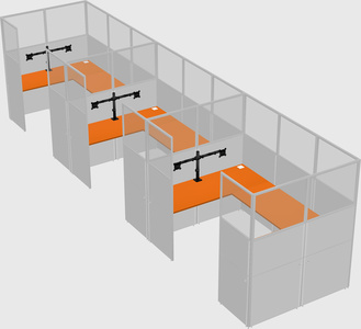 U-shaped cubicle