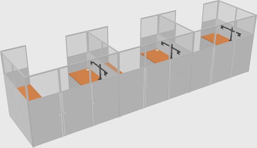 U-shaped cubicle