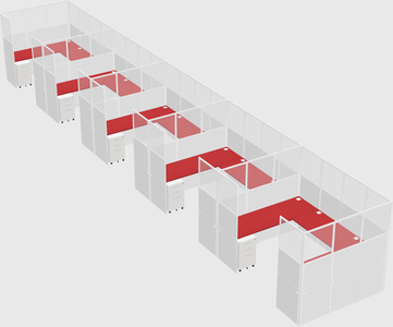 U-shaped cubicle