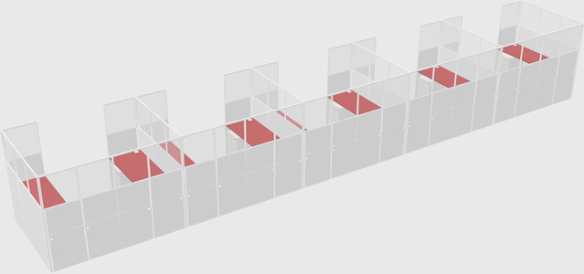 U-shaped cubicle