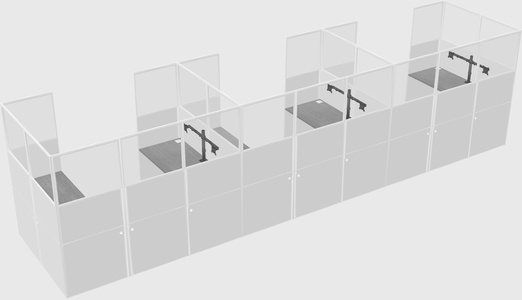 U-shaped cubicle