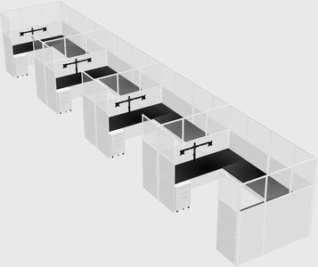 U-shaped cubicle