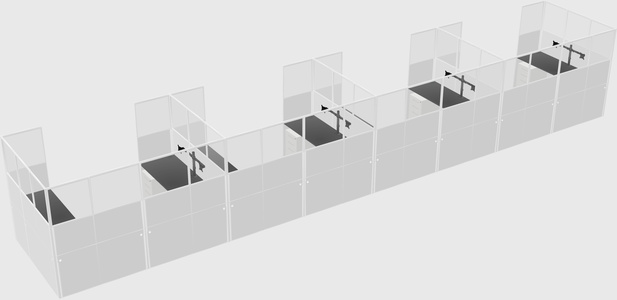U-shaped cubicle