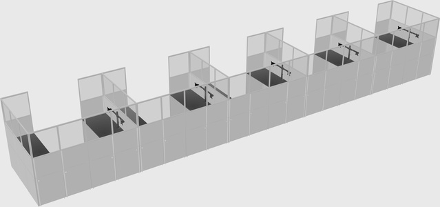 U-shaped cubicle