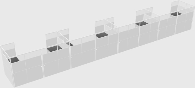 U-shaped cubicle