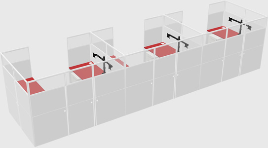 U-shaped cubicle
