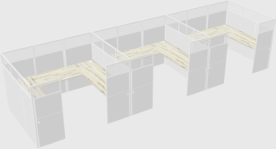 U-shaped cubicle