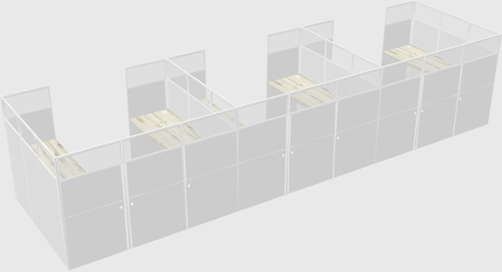 U-shaped cubicle