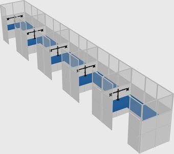 U-shaped cubicle