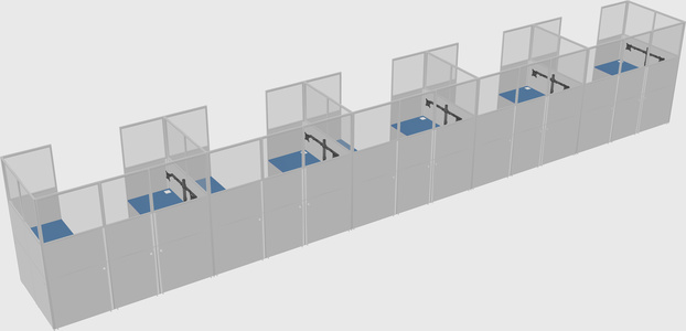 U-shaped cubicle