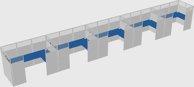 U-shaped cubicle