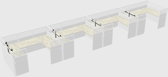 U-shaped cubicle