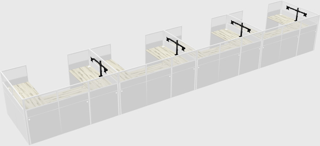 U-shaped cubicle