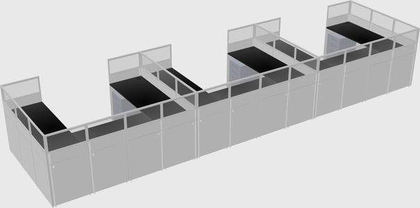 U-shaped cubicle