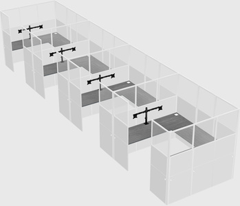 U-shaped cubicle