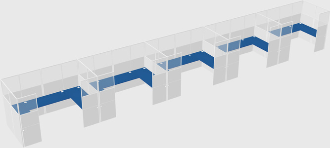 U-shaped cubicle