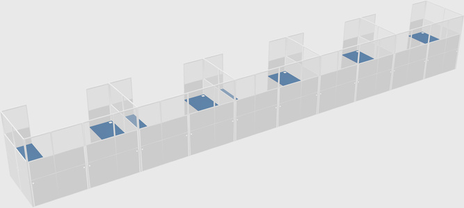 U-shaped cubicle