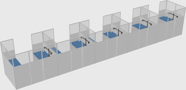 U-shaped cubicle