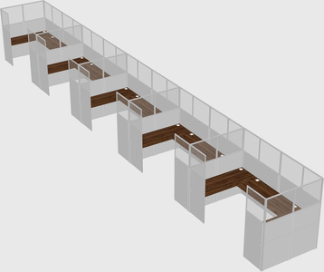 U-shaped cubicle
