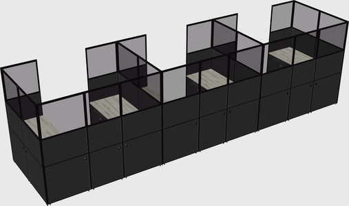 U-shaped cubicle