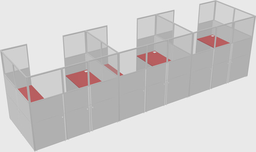 U-shaped cubicle