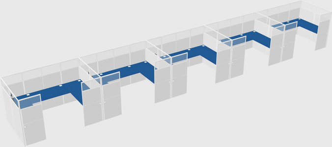 U-shaped cubicle