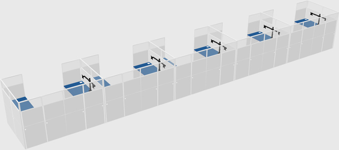 U-shaped cubicle