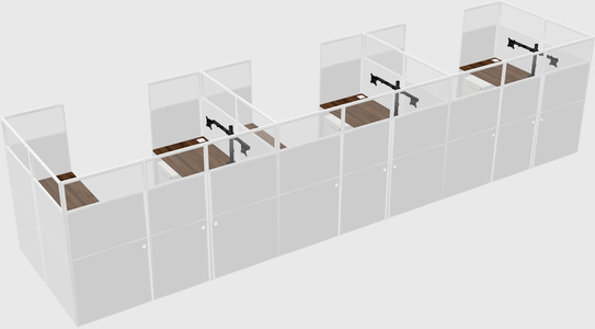 U-shaped cubicle