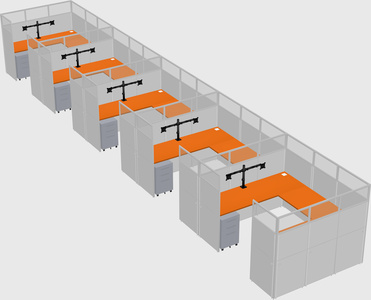 U-shaped cubicle