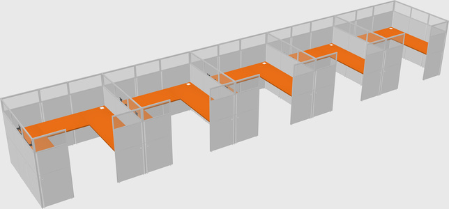 U-shaped cubicle