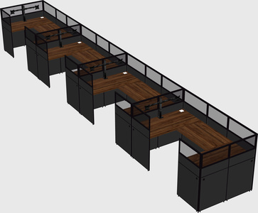 U-shaped cubicle