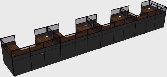 U-shaped cubicle