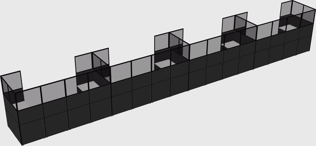 U-shaped cubicle