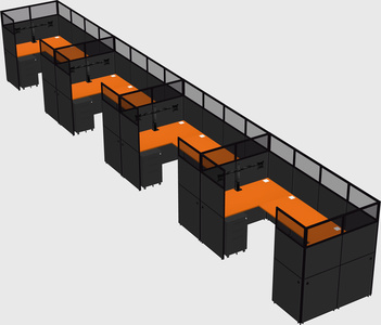 U-shaped cubicle