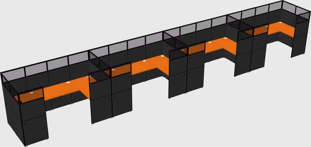 U-shaped cubicle