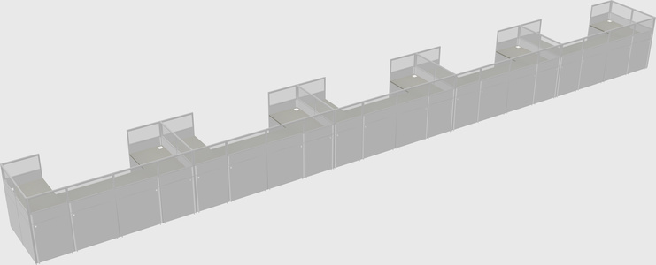 U-shaped cubicle