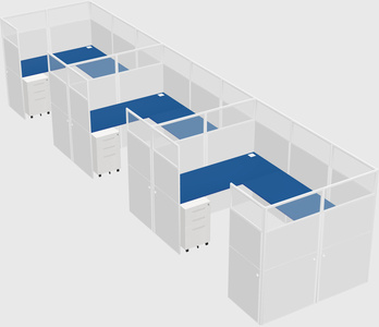 U-shaped cubicle