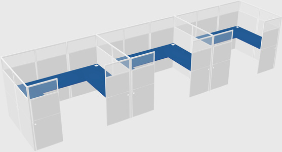 U-shaped cubicle