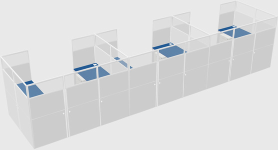 U-shaped cubicle