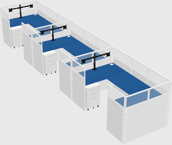 U-shaped cubicle