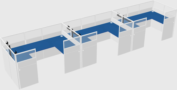 U-shaped cubicle