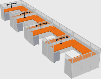 Cabine en u