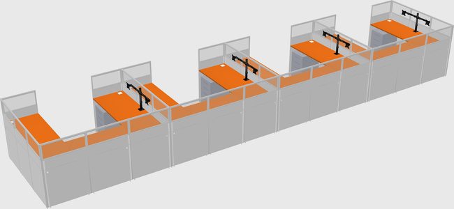 Cabine en u
