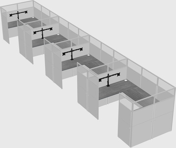 U-shaped cubicle